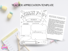 Load image into Gallery viewer, Teacher Appreciation Printable