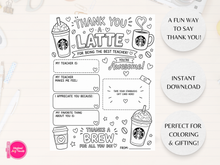 Load image into Gallery viewer, Thank you a latte!