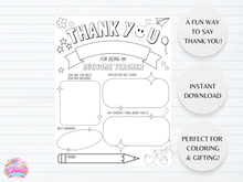 Load image into Gallery viewer, Teacher Appreciation Printable